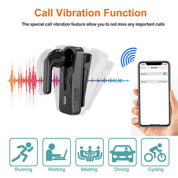 Επαγγελματικά ακουστικά Bluetooth 5.1 Lavalier Υπενθύμιση εισερχόμενων κραδασμών Ασύρματα ακουστικά Αθλητικά ακουστικά Ζευγάρι Ακουστικά Handsfree
