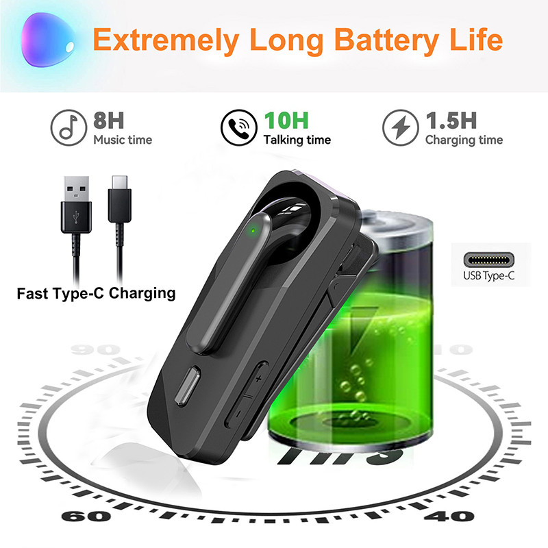 Ärikõrvaklapid Bluetooth 5.1 Lavalier sissetuleva vibratsiooni meeldetuletus juhtmevabad kõrvaklapid Spordi kõrvaklapid Paar vabakäepeakomplekt