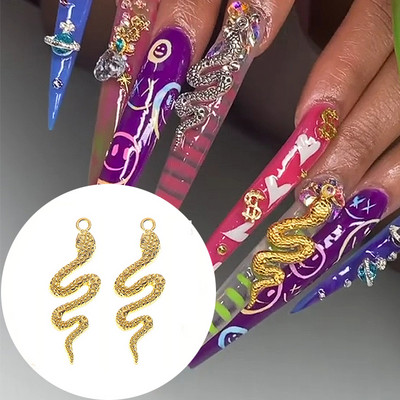 Brelocuri pentru unghii Piercing Bijuterii suspendate Modele din aliaj metalic Unghii 3D Pietre de decorare Acrilic Manichiura