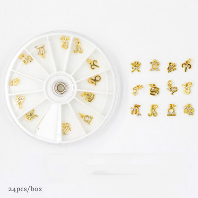 Brelocuri pentru unghii Piercing Bijuterii suspendate Modele din aliaj metalic Unghii 3D Pietre de decorare Acrilic Manichiura