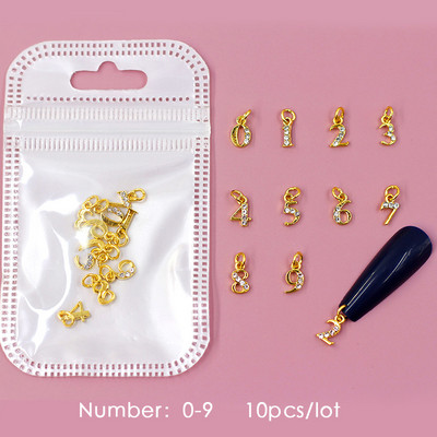 Brelocuri pentru unghii Piercing Bijuterii suspendate Modele din aliaj metalic Unghii 3D Pietre de decorare Acrilic Manichiura