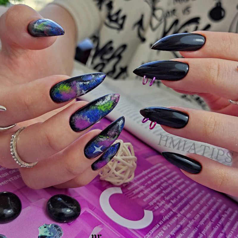 Brelocuri pentru unghii Piercing Bijuterii suspendate Modele din aliaj metalic Unghii 3D Pietre de decorare Acrilic Manichiura