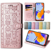 Luksusa Cat Dog stila tālruņa futrālis Sony Xperia 1 5 II L4 10 III 1ii 5ii 5iii 1iii 10iii Maka karšu slotu aizsargvāciņš D05F