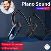 Căști cu conducție osoasă Căști Bluetooth 5.0 Sport fără fir Waterprrof Căști cu cârlig pentru ureche Telefoane stereo cu microfon