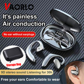 Air Conduction Sports Earphone Bluetooth 5.1 HiFi Bass Wireless Headphones Ear Hook Αδιάβροχο ακουστικό με κουτί φόρτισης μικροφώνου