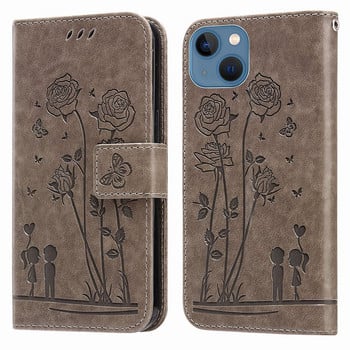 Калъф за телефон Man Lady Rose Couple за Nokia G21 G11 G20 G10 Flower Butterfly Kids Wallet Flip Holster Card Slot Protect Cover D29F