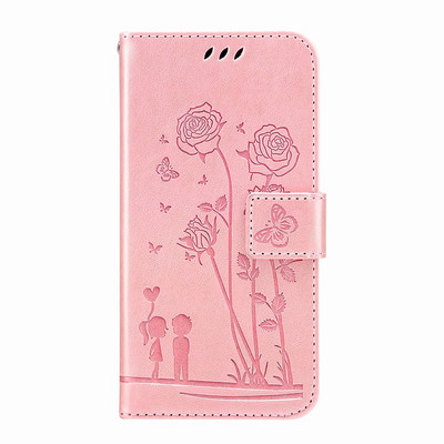 Husa de telefon Man Lady Rose Cuplu pentru Nokia G21 G11 G20 G10 Flower Butterfly Copii Portofel Flip Holster Slot pentru card Protect Cover D29F