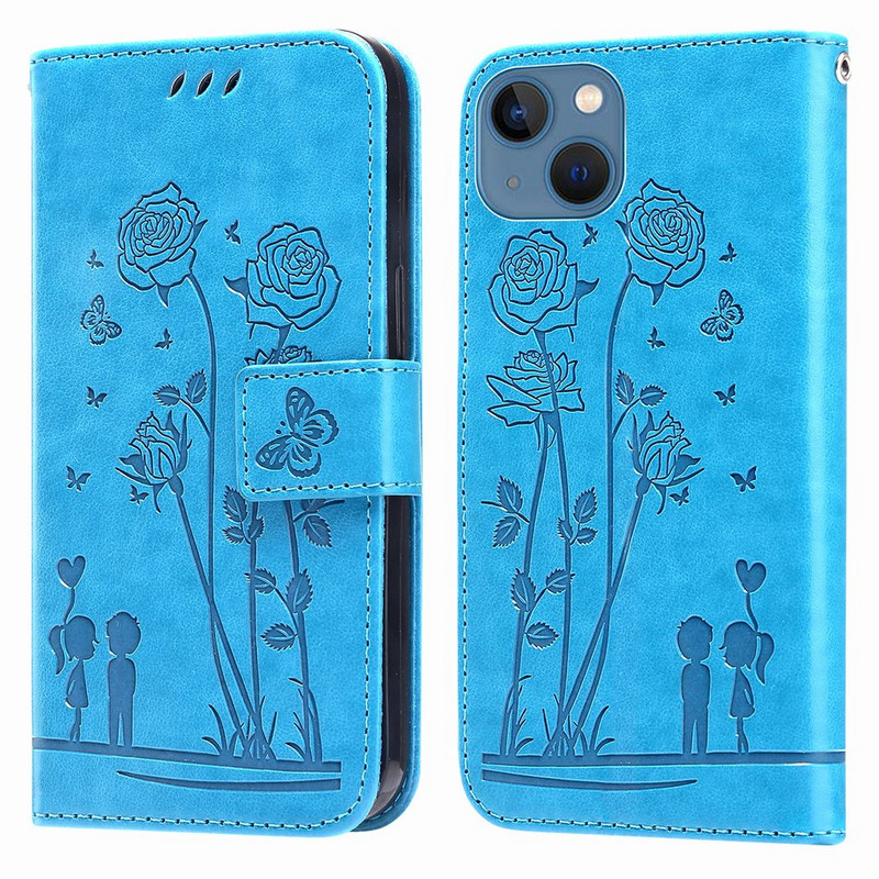 Husa de telefon Man Lady Rose Cuplu pentru Nokia G21 G11 G20 G10 Flower Butterfly Copii Portofel Flip Holster Slot pentru card Protect Cover D29F