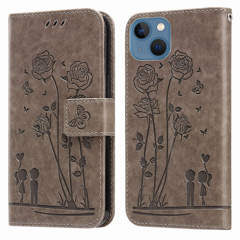 Husa de telefon Man Lady Rose Cuplu pentru Nokia G21 G11 G20 G10 Flower Butterfly Copii Portofel Flip Holster Slot pentru card Protect Cover D29F