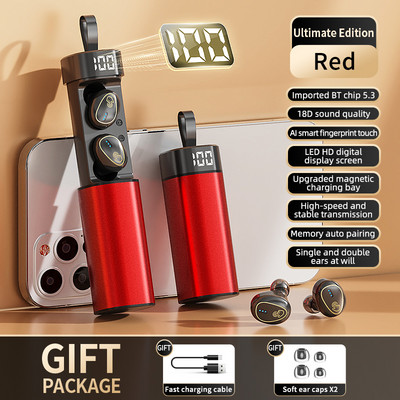 2023 Νέα Ακύρωση θορύβου Ακουστικά Bluetooth Push Pull Type Design IPX7 Αδιάβροχα αθλητικά ακουστικά με Mic HiFi Stereo Earbuds
