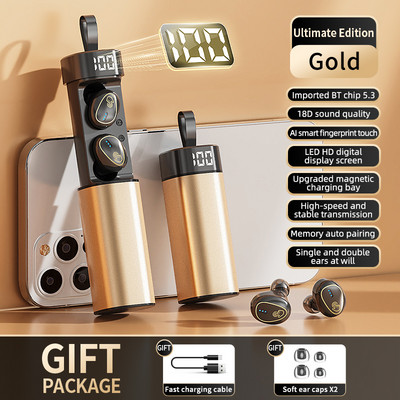 2023 Νέα Ακύρωση θορύβου Ακουστικά Bluetooth Push Pull Type Design IPX7 Αδιάβροχα αθλητικά ακουστικά με Mic HiFi Stereo Earbuds