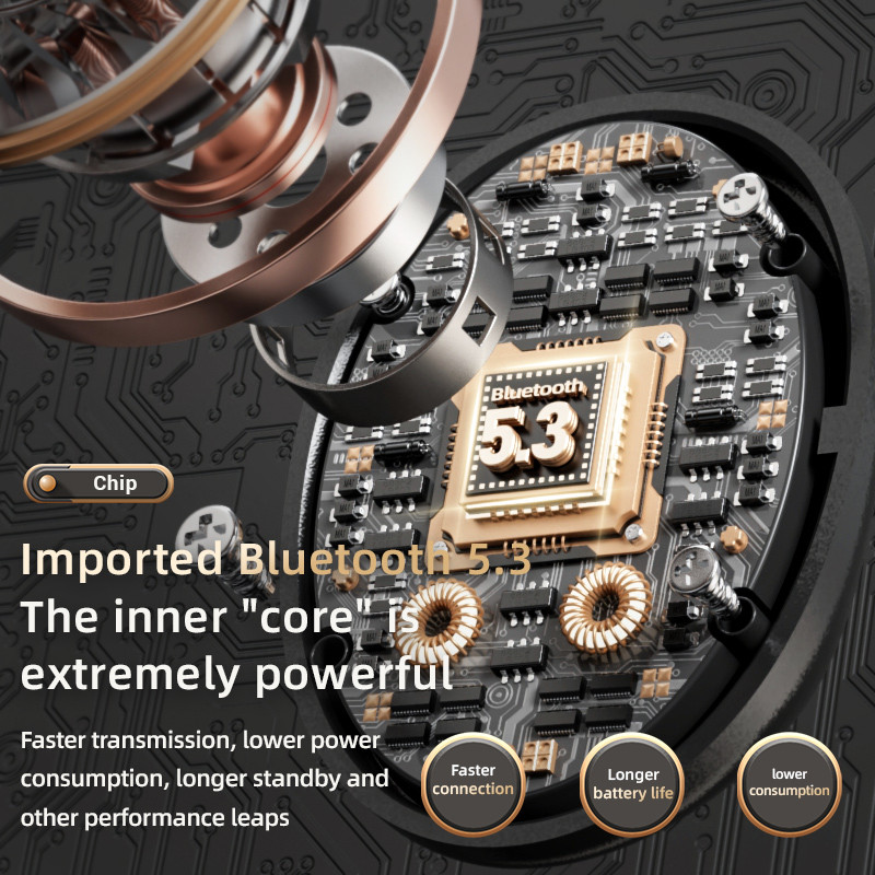 2023 Νέα Ακύρωση θορύβου Ακουστικά Bluetooth Push Pull Type Design IPX7 Αδιάβροχα αθλητικά ακουστικά με Mic HiFi Stereo Earbuds