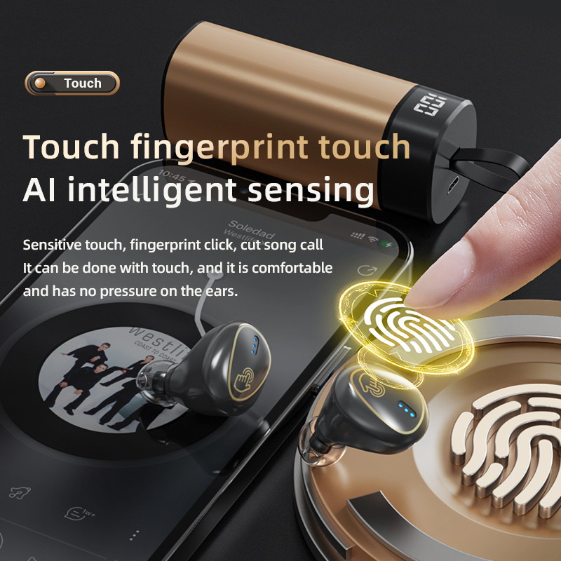 2023 Νέα Ακύρωση θορύβου Ακουστικά Bluetooth Push Pull Type Design IPX7 Αδιάβροχα αθλητικά ακουστικά με Mic HiFi Stereo Earbuds