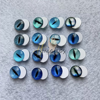 30 бр. 3D Blue Evil Eye Design Nail Charm Смесени очи Декорации Скъпоценни камъни Блясък Акрил Направи си сам Nail Art Аксесоари