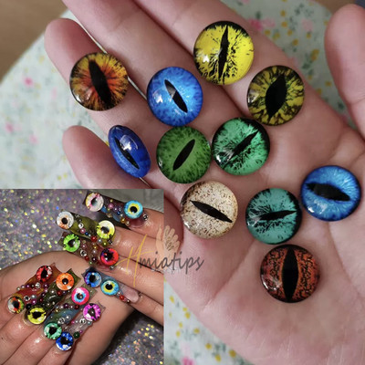 30 komada 3D plavi Evil Eye dizajn šarm za nokte mješovite oči ukrasi dragulji svjetlucavi akril DIY dodaci za nail art
