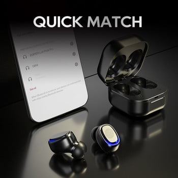 Q7 Bluetooth Ακουστικά TWS Ασύρματα ακουστικά αφής HIFI Sports Stereo Mini gaming Earbuds with Mic LED Charging Box
