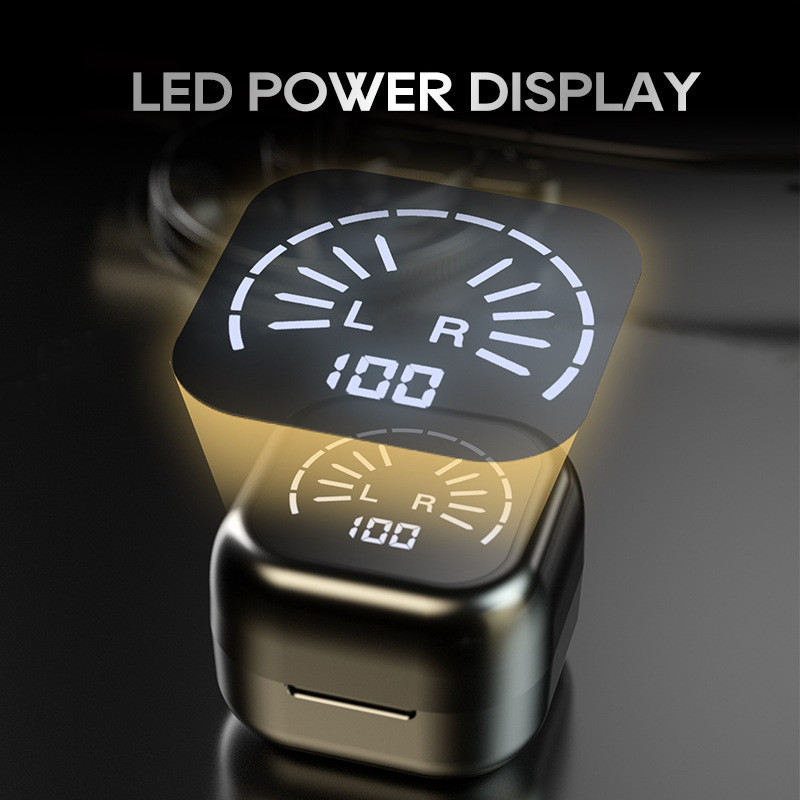 Q7 Bluetooth Ακουστικά TWS Ασύρματα ακουστικά αφής HIFI Sports Stereo Mini gaming Earbuds with Mic LED Charging Box