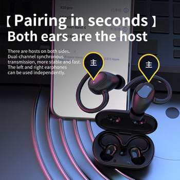 Нови X10 спортни Bluetooth слушалки TWS кука за ухо HIFI бас безжични слушалки Слушалки с микрофон Геймърски слушалки за Xiaomi Sony