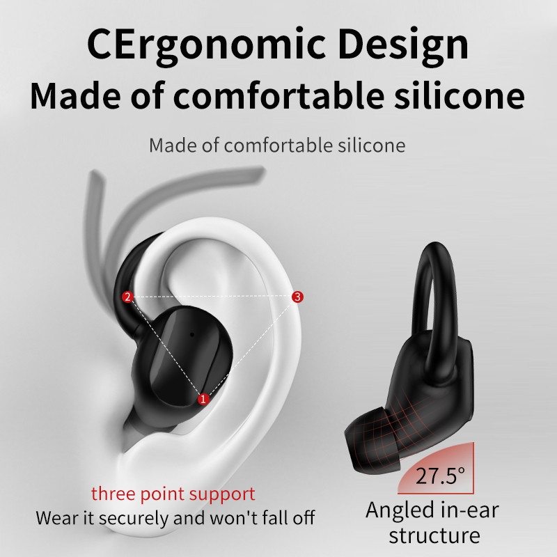 Νέο X10 Sports Bluetooth ακουστικό TWS Ear Hook HIFI Bass ασύρματα ακουστικά ακουστικών με Mic Gaming Earbuds για Xiaomi Sony