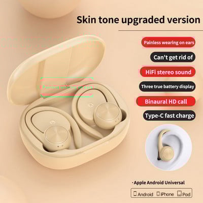 TWS Hook-Ear sportske slušalice Bluetooth 5.2 bežične slušalice ENC slušalice za poništavanje buke s mikrofonom Vodootporne slušalice s dodirom