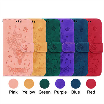 Калъф за телефон Cute Roses Flip за Motorola Moto G7 G9 G 5G Plus Play G8 Power Lite Pure Stylus 2022 E7 Plus Wallet Cover Skin D26G