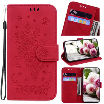 Калъф за телефон Cute Roses Flip за Motorola Moto G7 G9 G 5G Plus Play G8 Power Lite Pure Stylus 2022 E7 Plus Wallet Cover Skin D26G