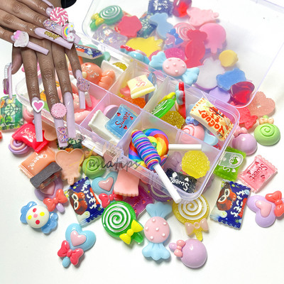 Charms pentru unghii cu desene animate Kawaii Rășină DrăguțLa modă Anime coreeană/japoneză Bijuterii pentru unghii Accesorii cu strass de designer 3D
