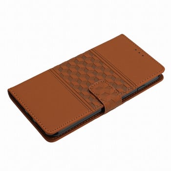 Луксозен калъф за телефон Motorola Moto E7 Plus One Action P40 G7 Power G40 Funsion E20 G10 G31 G9 Card Slot Wallet Grid Cover D17D