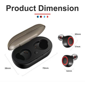 10 τεμάχια/πακέτο Ακουστικά Bluetooth ασύρματα ακουστικά Hifi Original Ακουστικά Y50 Tws Ακουστικά μικροφώνου Χονδρική σε μαζικό μικρόφωνο