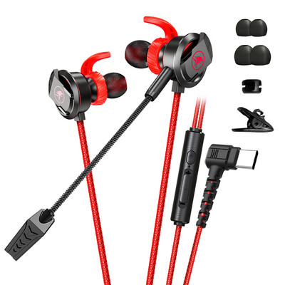 xMOWi RX3 Type C Ακουστικά παιχνιδιών In-Ear με Αφαιρούμενα ακουστικά μπάσου μικροφώνου HD Mic V3.0 Plus