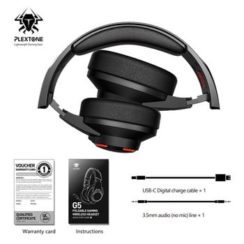 Νέο PLEXTONE G5 ασύρματο bluetooth gaming ακουστικό με αποσπώμενο μικρόφωνο ENC μείωσης θορύβου HiFi ακουστικό ήχου 3D