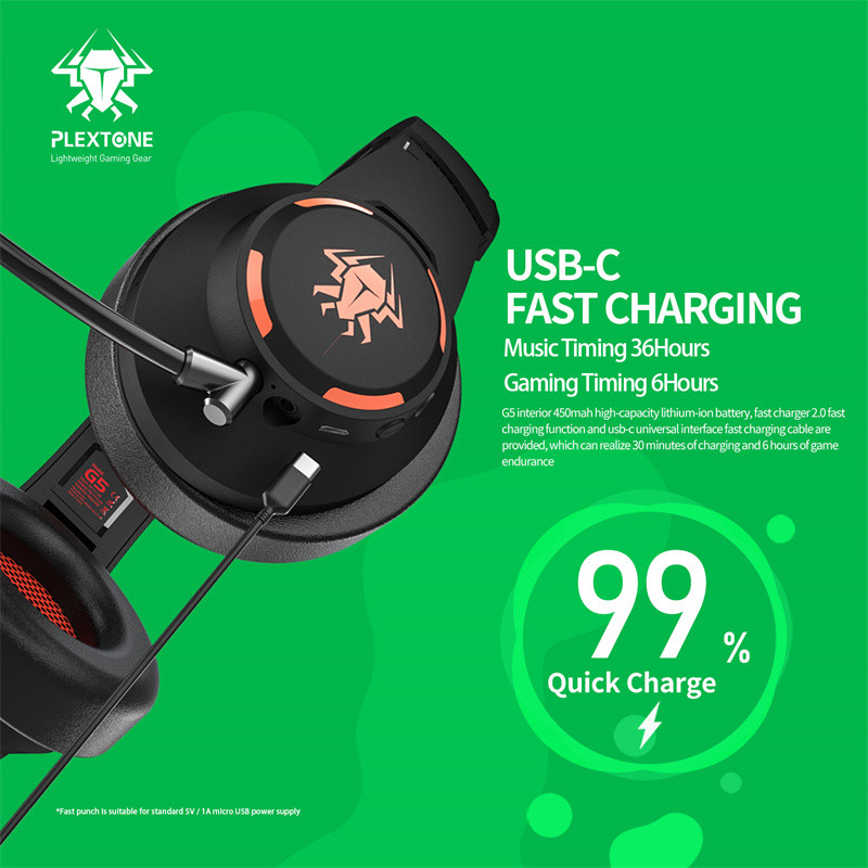 Νέο PLEXTONE G5 ασύρματο bluetooth gaming ακουστικό με αποσπώμενο μικρόφωνο ENC μείωσης θορύβου HiFi ακουστικό ήχου 3D