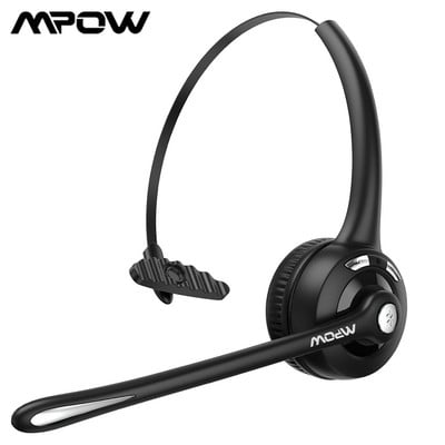 Mpow BH453 Office Bluetooth 5.0 bežične slušalice s CVC 6.0 mikrofonom za uklanjanje buke i 16 sati razgovora za vozača/Call Center