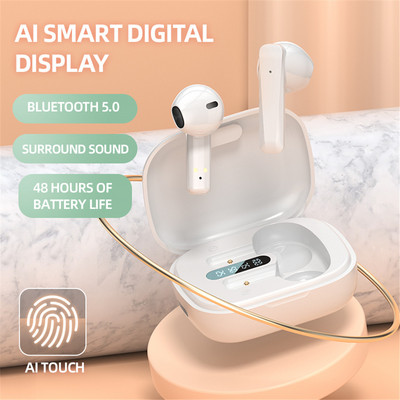 B13 „Bluetooth“ ausinės, belaidės ausinės „Tws“ ausinės, atsparios vandeniui V5.0, įdedamos į ausis, triukšmo slopinimas su mikrofonu