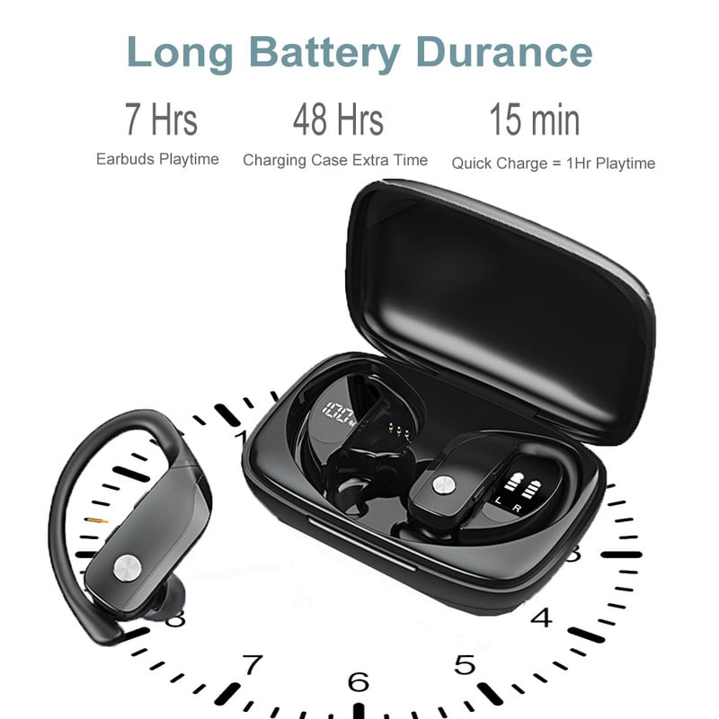 Ακουστικά Bluetooth True Wireless Earbuds Ear Hook Αθλητικά Ακουστικά TWS Bass Gaming Ακουστικά με μικρόφωνο IPX5 Αδιάβροχο