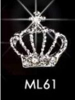 10db/tétel 3D Nail Art ékszer ezüst és arany korona formájú köröm ékszer Fénylő kristály strassz köröm ékszer kiegészítők ML723#
