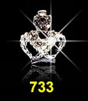10db/tétel 3D Nail Art ékszer ezüst és arany korona formájú köröm ékszer Fénylő kristály strassz köröm ékszer kiegészítők ML723#