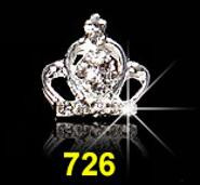 10db/tétel 3D Nail Art ékszer ezüst és arany korona formájú köröm ékszer Fénylő kristály strassz köröm ékszer kiegészítők ML723#