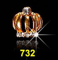 10db/tétel 3D Nail Art ékszer ezüst és arany korona formájú köröm ékszer Fénylő kristály strassz köröm ékszer kiegészítők ML723#