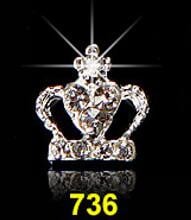 10db/tétel 3D Nail Art ékszer ezüst és arany korona formájú köröm ékszer Fénylő kristály strassz köröm ékszer kiegészítők ML723#