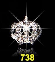 10db/tétel 3D Nail Art ékszer ezüst és arany korona formájú köröm ékszer Fénylő kristály strassz köröm ékszer kiegészítők ML723#