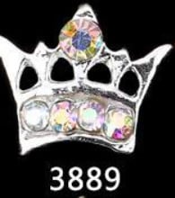 10db/tétel 3D Nail Art ékszer ezüst és arany korona formájú köröm ékszer Fénylő kristály strassz köröm ékszer kiegészítők ML723#