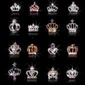 10db/tétel 3D Nail Art ékszer ezüst és arany korona formájú köröm ékszer Fénylő kristály strassz köröm ékszer kiegészítők ML723#