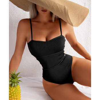 Riseado Ribbed One Piece Swimsuits 2023 Cut out Sexy Swimwear Γυναικείο κορμάκι Μασίφ μαγιό Γυναικεία ρούχα παραλίας Ιμάντες Monokini