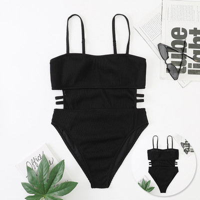 Riseado rebrasti jednodijelni kupaći kostimi 2023. Izrezani seksi kupaći kostimi Ženski bodi Jednodijelni kupaći kostim Ženska odjeća za plažu Monokini na naramenice