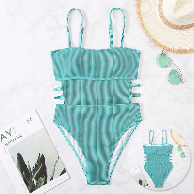 Riseado rebrasti jednodijelni kupaći kostimi 2023. Izrezani seksi kupaći kostimi Ženski bodi Jednodijelni kupaći kostim Ženska odjeća za plažu Monokini na naramenice