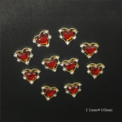 10 τεμάχια/Παρτίδα 3D χαριτωμένα κόκκινα/ροζ χείλη για τέχνη νυχιών, Fashion Red Lips Alloy Glitter 3d Nail Art Decorations Tools, Alloy Nail Charms