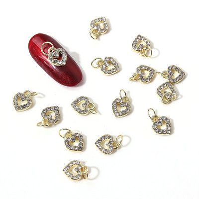 10 τεμάχια/Παρτίδα 3D χαριτωμένα κόκκινα/ροζ χείλη για τέχνη νυχιών, Fashion Red Lips Alloy Glitter 3d Nail Art Decorations Tools, Alloy Nail Charms