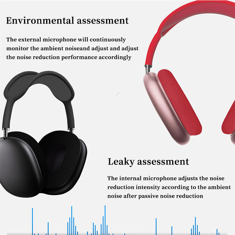 P9 sztereó fejhallgató Bluetooth-kompatibilis 5.0 zenei vezeték nélküli fejhallgató mikrofonnal Sportfülhallgató 3,5 mm-es AUX/TF támogatás