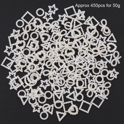 300 de bucăți 4-20mm inimă jumătate rotundă/ arcuită/ perle rhineston mărgele de mărgele libere bijuterie inimă ABS mini perla mărgele de inimă pentru album de însemnări pentru unghii